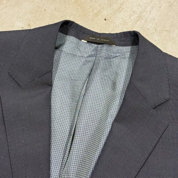 Hugo Boss Suit 2pc Micro-Check Textured Navy Blue Wool Keys/Shaft 46R 40x30 - Picture 5 of 12